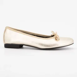 Ballerines gold cuir avec noeuds Femme XAVIER DANAUD