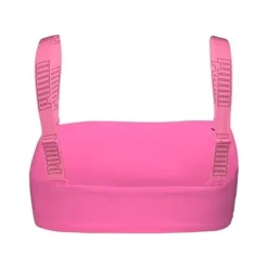 Bandeau haut de maillo fluo pink avec logo noir Femme PUMA