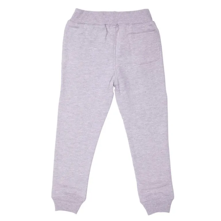 Bas de jogging coton gris chiné logo brodé Enfant OM