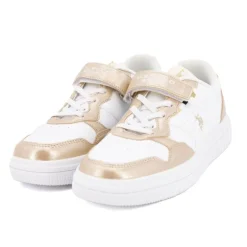 Basket blanc et doré Enfant US POLO
