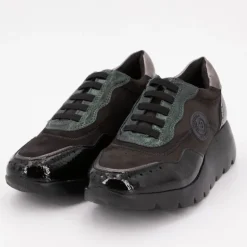 Basket compensé brillant à lacet Femme AMARPIES