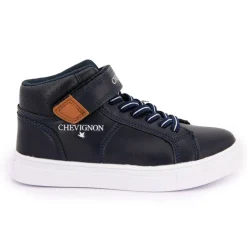 Basket Montante à Velcro et Lacets Marine Enfant CHEVIGNON