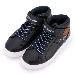 Basket Montante à Velcro et Lacets Marine Enfant CHEVIGNON