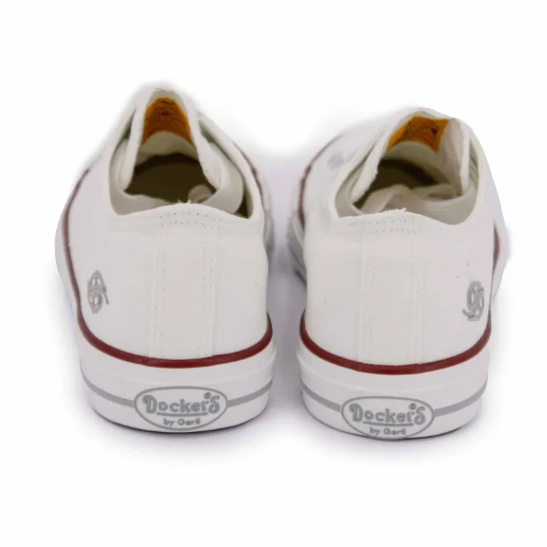Basket toile blanc 36ur201710500 t36-41 Femme DOCKERS BY GERLI