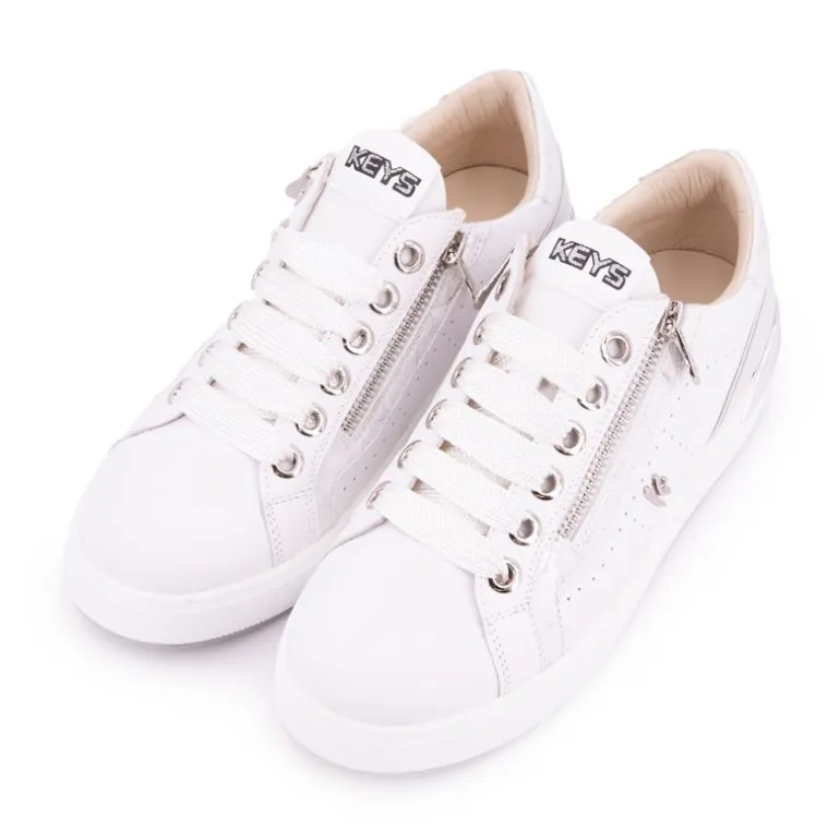 Basket white/silver t35/41 Femme sportwear KEYS