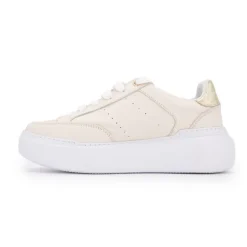 Baskets à lacets blancs semelle épaisse blanche Femme US POLO