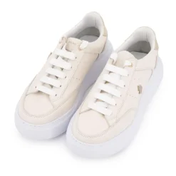 Baskets à lacets blancs semelle épaisse blanche Femme US POLO