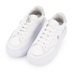 Baskets à lacets blancs semelle épaisse blanche Femme US POLO