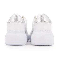 Baskets à lacets blancs semelle épaisse blanche Femme US POLO