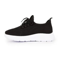 Baskets à lacets en tissu semelle épaisse blanche Femme KELARA