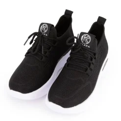 Baskets à lacets en tissu semelle épaisse blanche Femme KELARA