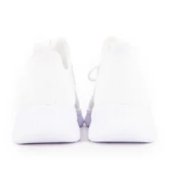 Baskets à lacets en tissu semelle épaisse blanche Femme KELARA