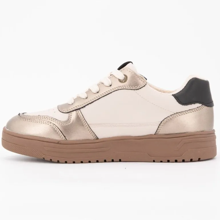 Baskets à lacets semelle gomme platine Femme TOM TAILOR