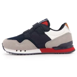 Baskets à scratch london nut brown suédine Enfant PEPE JEANS