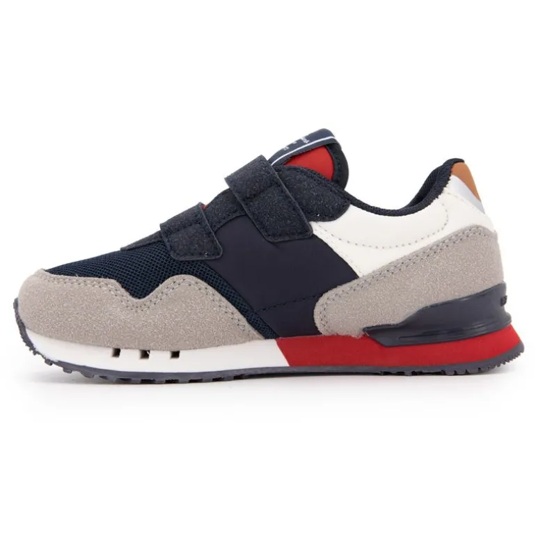 Baskets à scratch london nut brown suédine Enfant PEPE JEANS