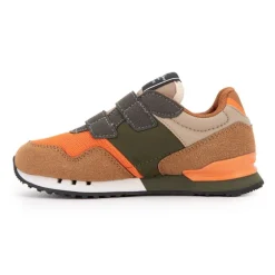 Baskets à scratch london nut brown suédine Enfant PEPE JEANS