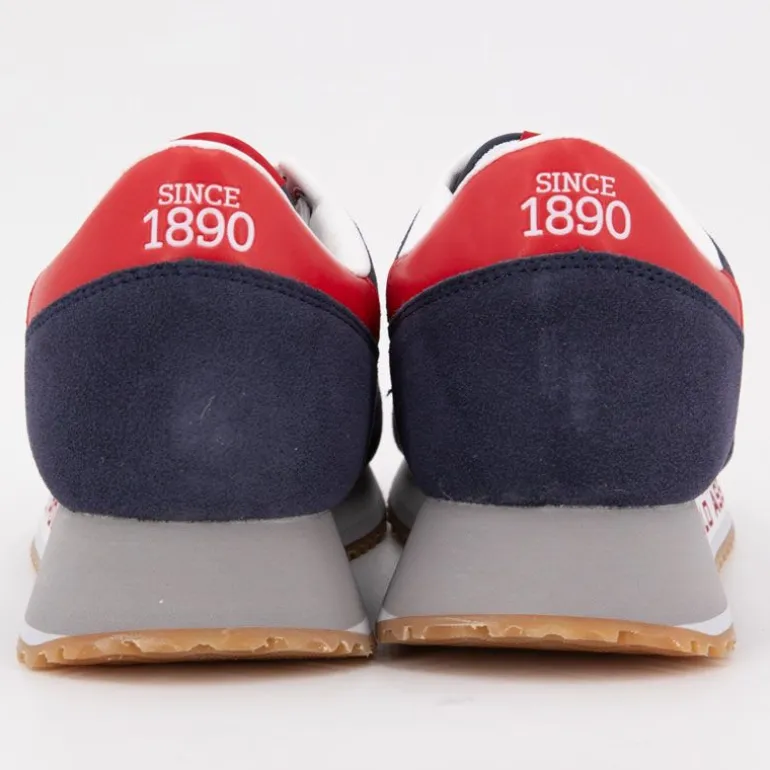 Baskets Aster bi color marine rouge lacets blancs Homme US POLO