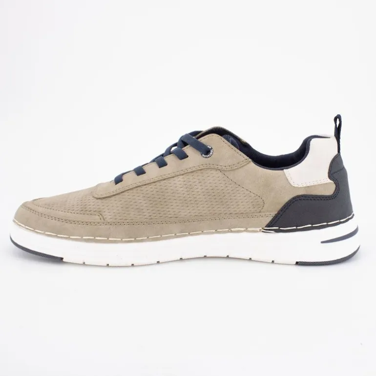 Baskets basses à lacets stone couleur beige Homme TOM TAILOR