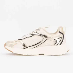 Baskets basses gold toile avec lacets à motifs Femme LE TEMPS DES CERISES