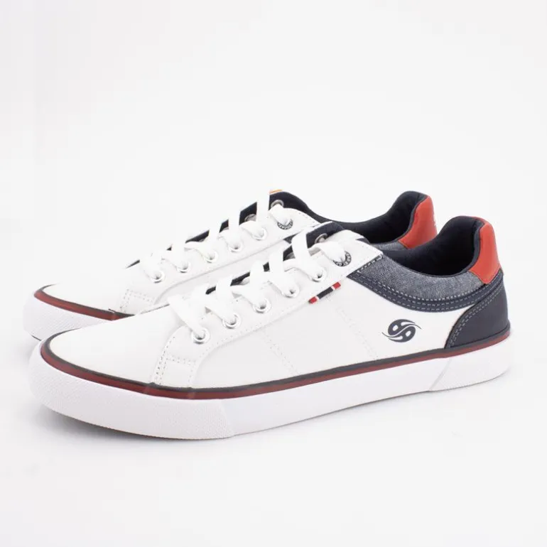 Baskets basses toile couleur bleu marine à lacets Homme DOCKERS BY GERLI