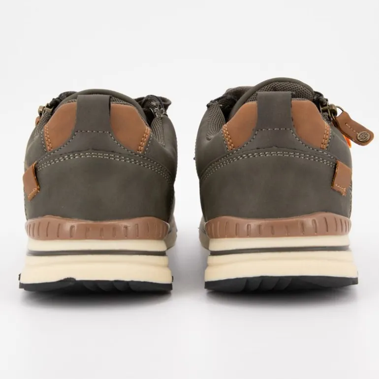 Baskets basses zippées à lacets semelle blanche Homme DOCKERS BY GERLI