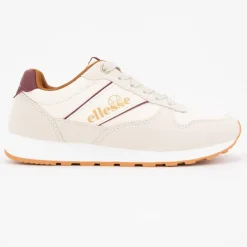 Baskets beige à lacets avec empiècement coloré semelle crantée Femme ELLESSE