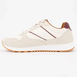 Baskets beige à lacets avec empiècement coloré semelle crantée Femme ELLESSE