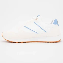 Baskets beige à lacets avec empiècement coloré semelle crantée Femme ELLESSE