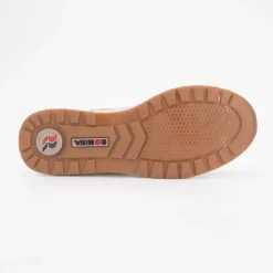 Baskets beiges à lacets effet tissé avec zip Femme ROMIKA