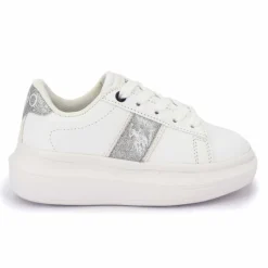 Baskets blanc argent helis 004k Enfant US POLO