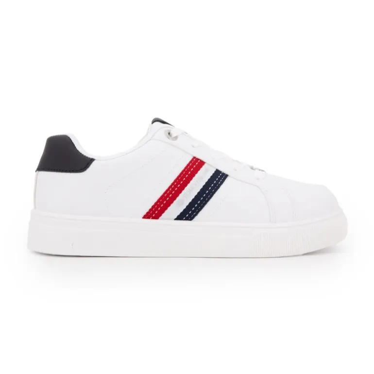 Baskets blanches avec surpiqures Femme TOM TAILOR