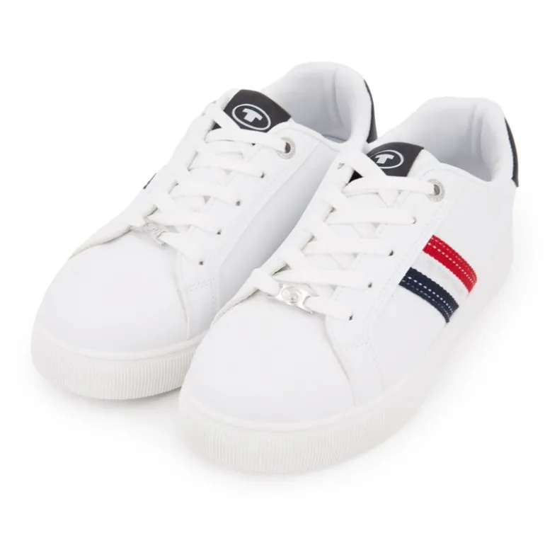 Baskets blanches avec surpiqures Femme TOM TAILOR