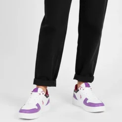 Baskets blanches basses avec lacets Femme US POLO