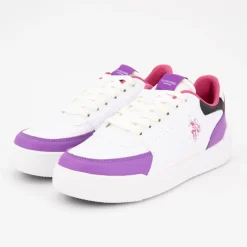 Baskets blanches basses avec lacets Femme US POLO