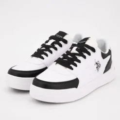 Baskets blanches basses avec lacets Femme US POLO