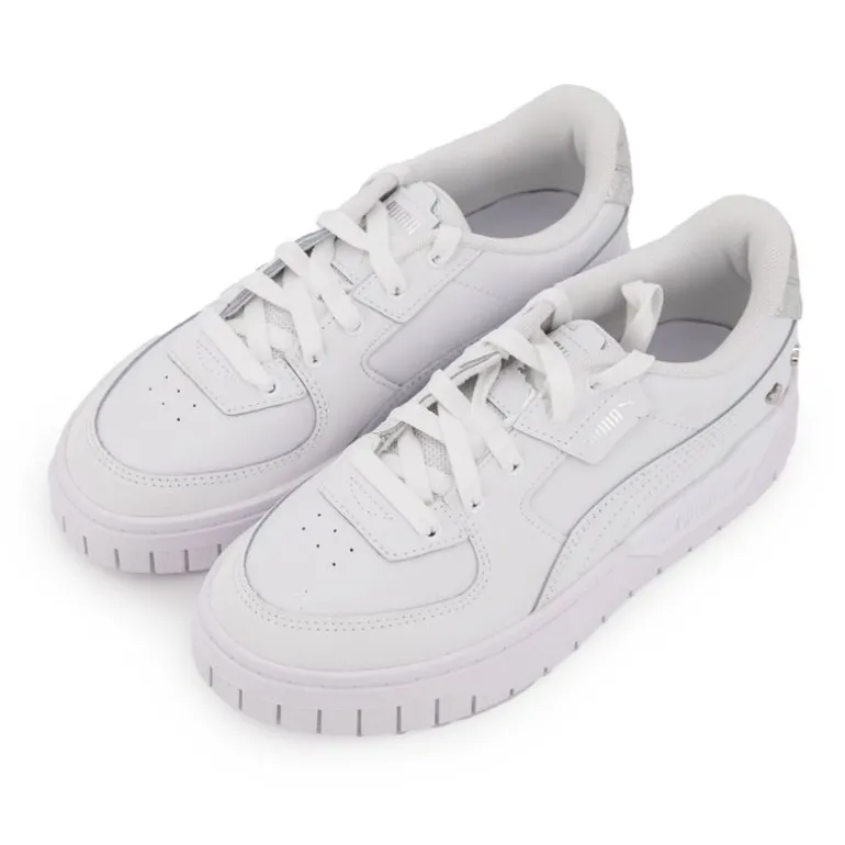 Baskets blanches Cali Dream GL junior ornée de coeurs argentés Femme, Enfant PUMA