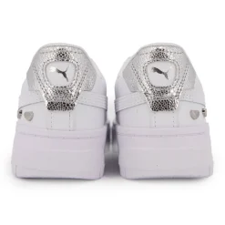 Baskets blanches Cali Dream GL junior ornée de coeurs argentés Femme, Enfant PUMA