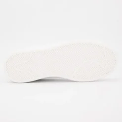 Baskets blanches empiècement vert avec logo doré Femme ELLESSE