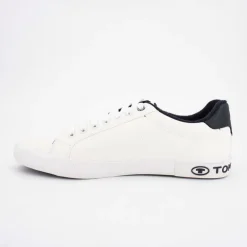 Baskets blanches en tissu semelle blanche Homme TOM TAILOR