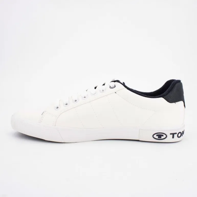 Baskets blanches en tissu semelle blanche Homme TOM TAILOR