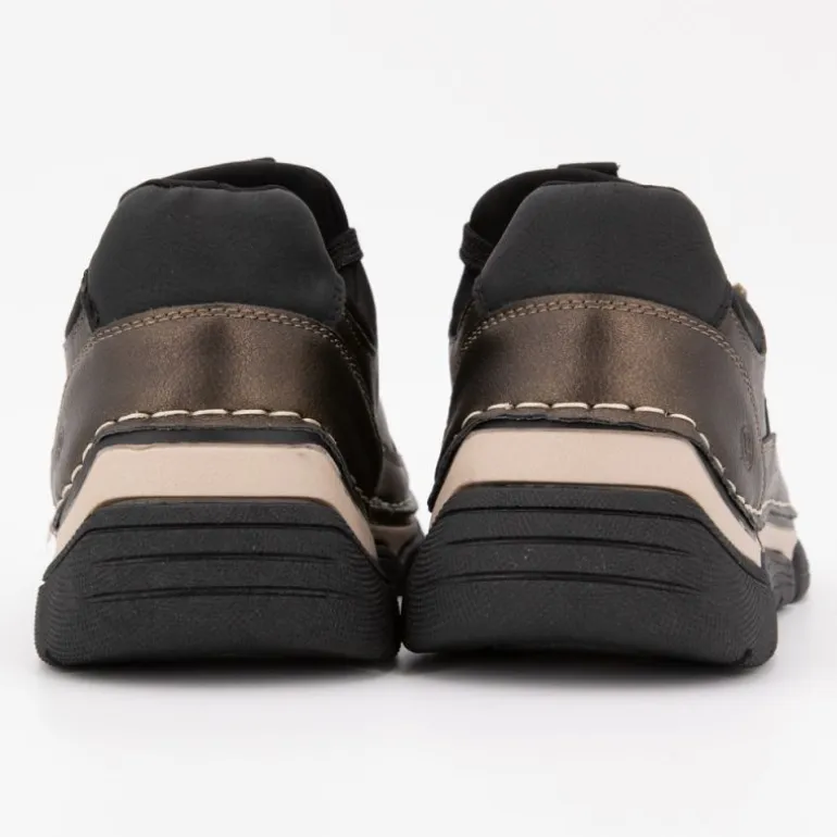 Baskets bronze à lacets avec zip semelle design Femme ROMIKA