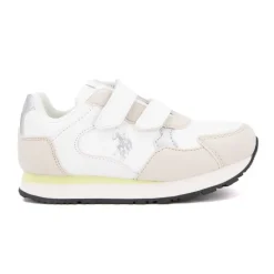 Baskets colorées à scratch similicuir Enfant US POLO