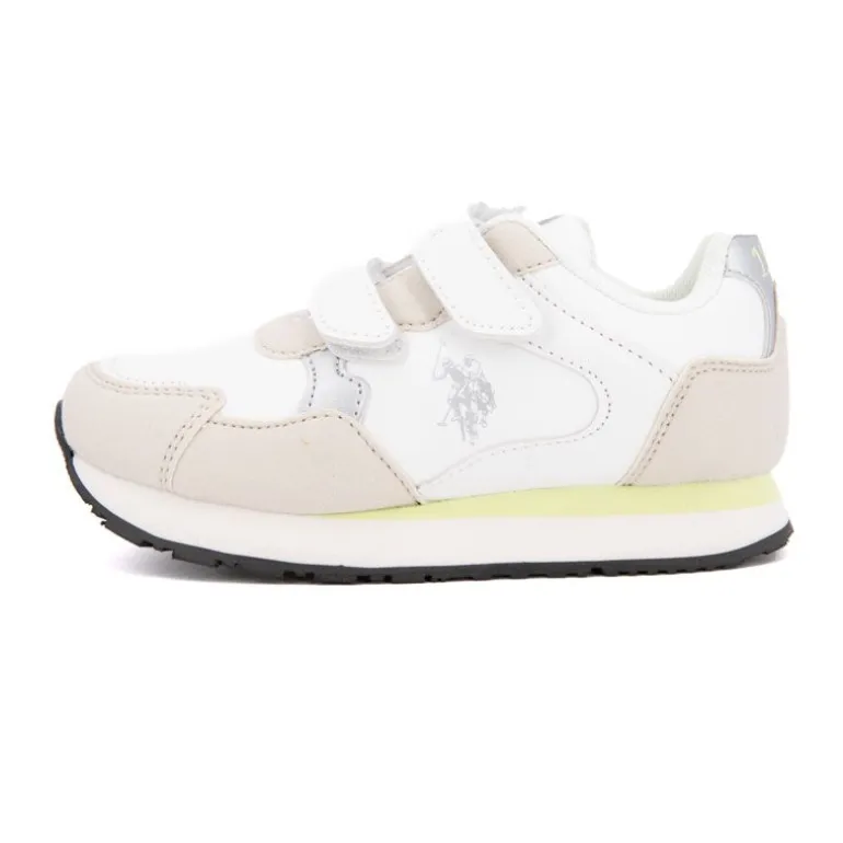 Baskets colorées à scratch similicuir Enfant US POLO