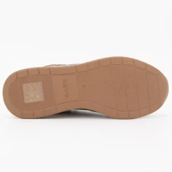 Baskets compensées à lacets cuir avec zip Femme KEYS