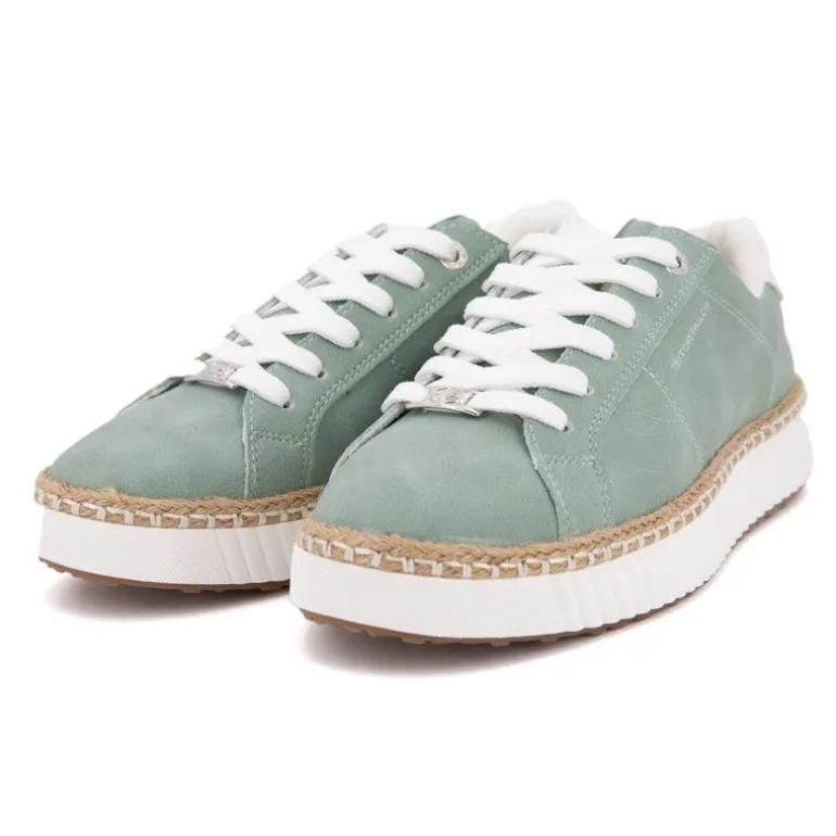 Baskets couleur menthe avec corde Femme TOM TAILOR