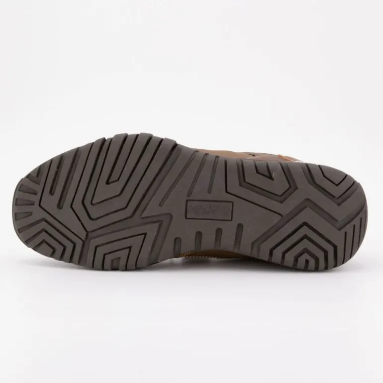 Baskets crazy horse cognac lacets beiges Homme DOCKERS BY GERLI