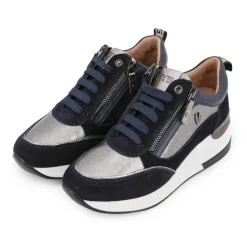 Baskets cuir compensées semelle contrastée Femme KEYS