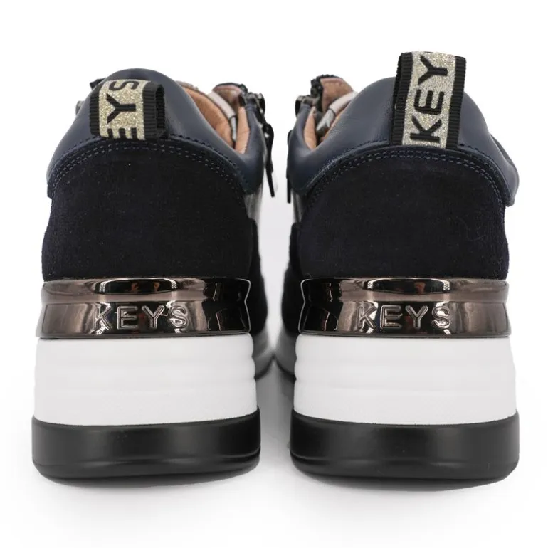 Baskets cuir compensées semelle contrastée Femme KEYS