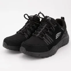 Baskets de sport noire en toile à lacets Homme SKECHERS