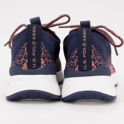 Baskets de sport souple à motif orange Femme US POLO